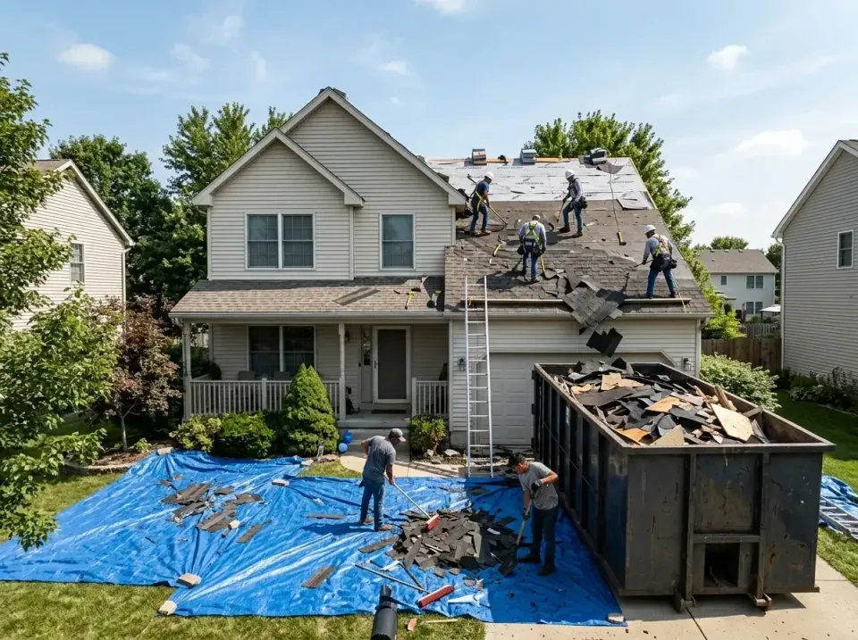 roof-replacement-debris-remova-004 — frequently asked questions, Cheapest Dumpster Rentals in Spirit Lake, ID